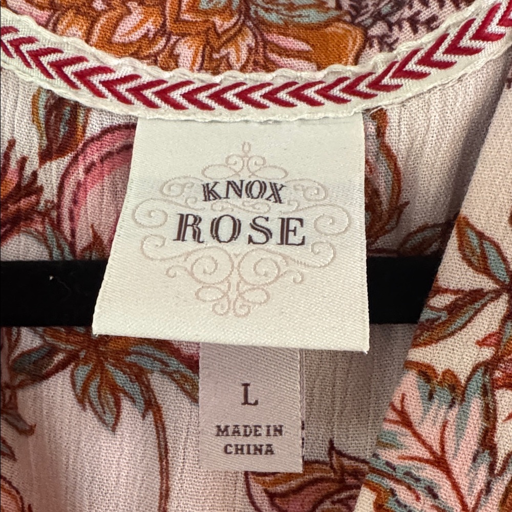 Knox Rose Women’s Multicolor Floral Short Sleeve Maxi Dress - Picture 9 of 13